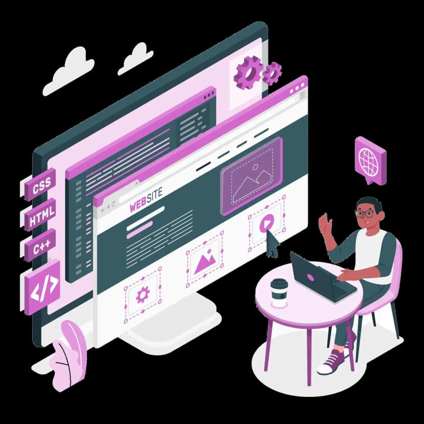 Web development illustration
